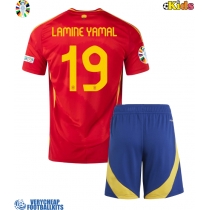 Spain Lamine Yamal #19 Replica Home Minikit Euro 2024 Short Sleeve (+ pants)